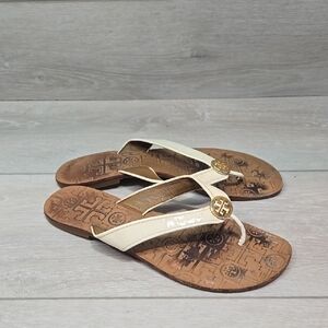 Tory Burch Women's Thong T Strap  Sandals Slide Flats Shoes Sz 8M